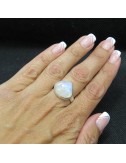 Anillo piedra luna y plata