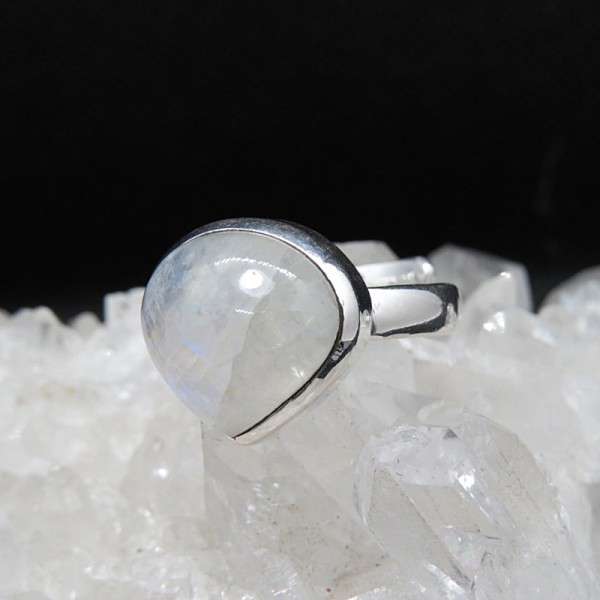 Anillo piedra luna y plata