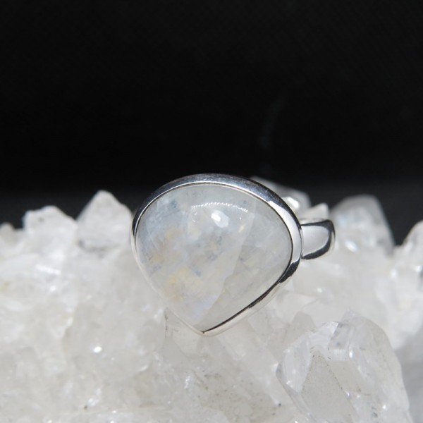 Anillo piedra luna y plata