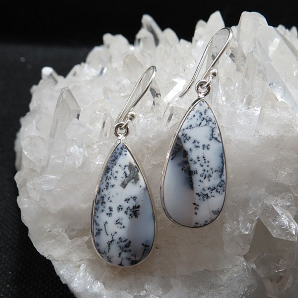 Pendientes merlinita y plata