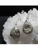 Pendientes pirita y plata