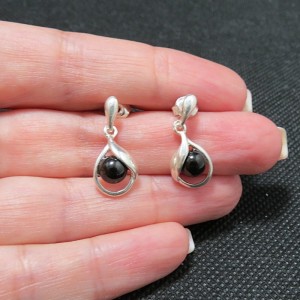 Pendientes azabache y plata