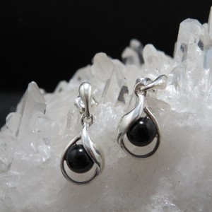 Pendientes azabache y plata