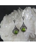 Pendientes olivino y plata