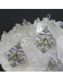 Pendientes olivino y plata