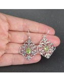 Pendientes olivino y plata