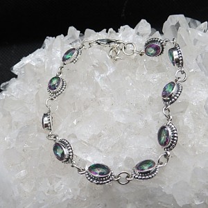 Pulsera joyería en plata topacio místico