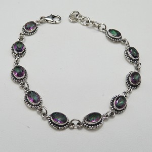 Pulsera joyería en plata topacio místico