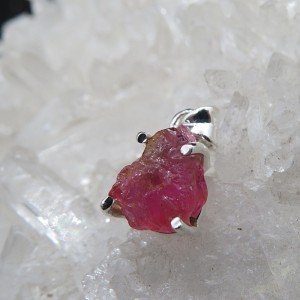 Colgante turmalina rosa y plata