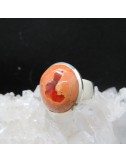 Anillo ópalo de fuego y plata