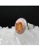 Anillo ópalo de fuego y plata