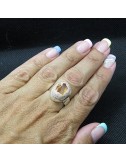 Anillo ópalo de fuego y plata