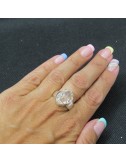 Anillo diamante Herkimer y plata