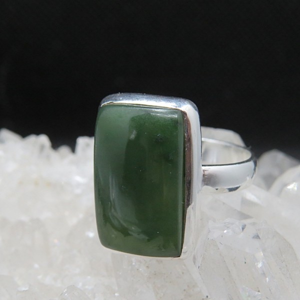 Anillo jade y plata