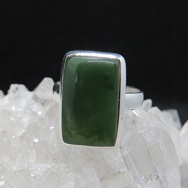 Anillo jade y plata