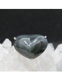 Anillo obsidiana arco iris y plata