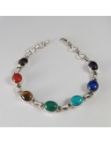 Pulsera siete chakras y plata