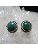 Pendientes malaquita y plata