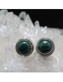 Pendientes malaquita y plata