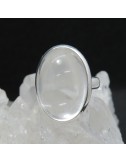 Anillo cuarzo cristal de roca y plata