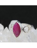 Anillo rubí y plata