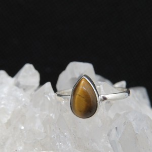 Anillo ojo de tigre y plata