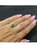 Anillo malaquita y plata