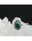 Anillo malaquita y plata