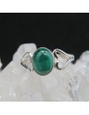 Anillo malaquita y plata