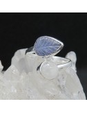 Anillo tanzanita, piedra luna y plata