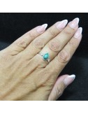 Anillo malaquita y plata