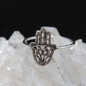 Anillo Mano de Fátima plata