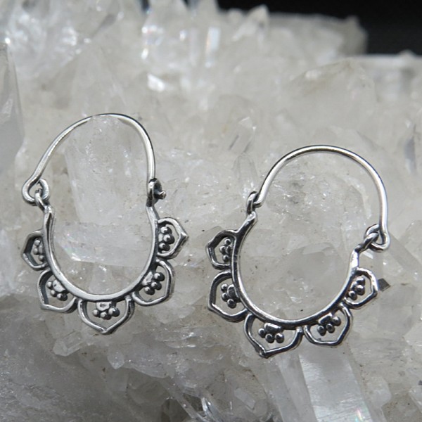 Pendientes Aros calados de plata