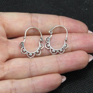 Pendientes Aros calados de plata