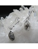 Pendientes diamante Herkimer y plata