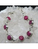 Pulsera joyería en plata de rubí