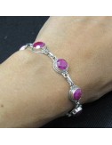 Pulsera joyería en plata de rubí