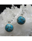 Pendientes turquesa cobre y plata