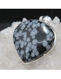 Colgante obsidiana nevada y plata