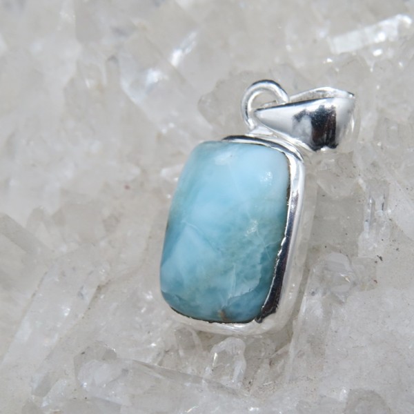 Colgante larimar y plata