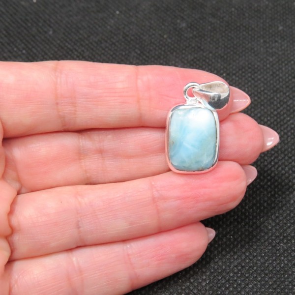 Colgante larimar y plata