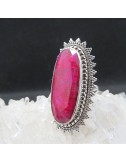 Anillo rubí y plata