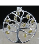 Colgante árbol de la vida cuarzo citrino y plata