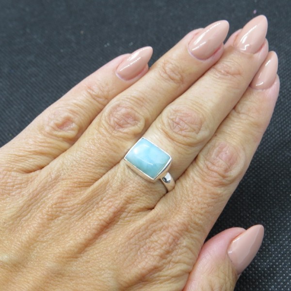 Anillo larimar y plata