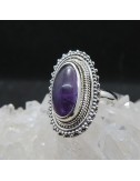 Anillo amatista y plata