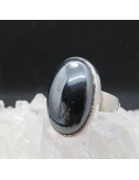 Anillo Hematites y plata