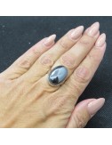 Anillo Hematites y plata