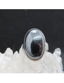 Anillo Hematites y plata