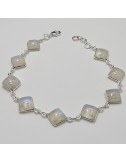 Pulsera joyería en plata de piedra luna