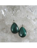 Pendientes malaquita y plata